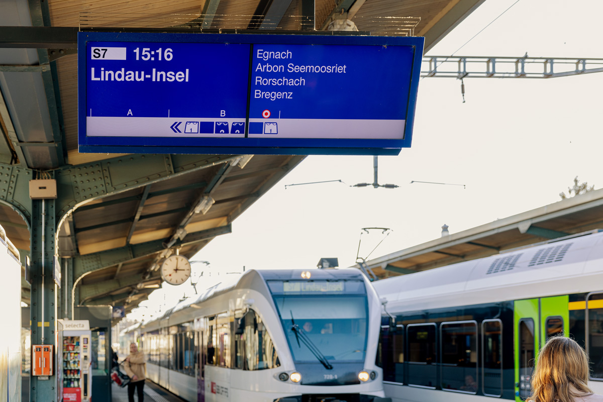 Bahnhofsanzeige Lindau